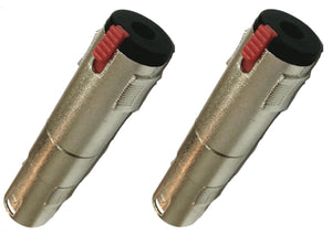 (2) Procraft PC-TE011 1/4" 6.35mm Female Locking Coupler to Male XLR Connector