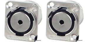 (2 PACK) SWITCHCRAFT EH35MMSSC 1/8" (3.5mm) TRS D Type Panel Mount Connector