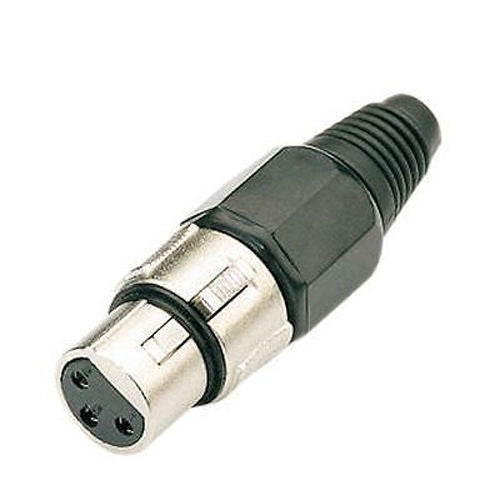 Procraft PC-TX001 3 Pin Female XLR Cable End Jack Plug Mic Connector Nickel, NEW
