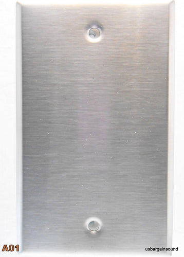 (2 PACK) PROCRAFT SPU-XX-SS 1 Gang Stainless Steel Wall Plate - Blank