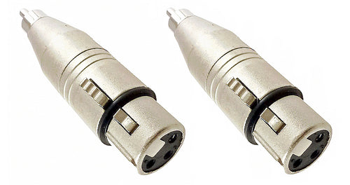 (2 Pack) Brand New ProCraft PC-TE009 Female XLR 3 Pin to Male RCA Adapter Plug