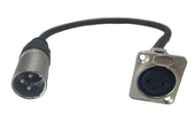 ProCraft XLR Panel Mount to XLR Cable Mount with pigtail cable Pass Thru Cable, No Solder Installation, Available in 1 Foot and 4 Foot