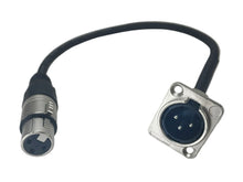 ProCraft XLR Panel Mount to XLR Cable Mount with pigtail cable Pass Thru Cable, No Solder Installation, Available in 1 Foot and 4 Foot