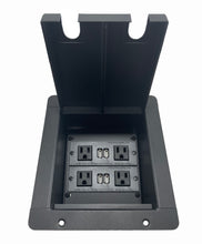 PROCRAFT MINI 2 HOLE LID FEED-THRU RECESSED Stage Pocket/Floor Box w/ 2) WIRED AC