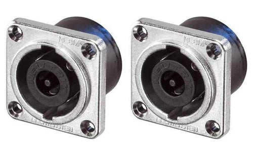 2 NEUTRIK NL8MPRXX SPEAKON 8-POLE Panel Mount Speaker Connector - Nickel