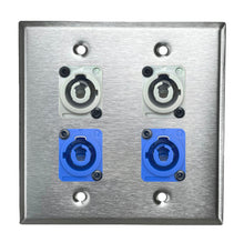 PROCRAFT DPL-4X-VAR 2 Gang Stainless Pro Audio Installation Wall Plate Loaded, Made in the USA