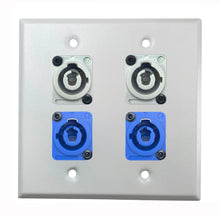 PROCRAFT DPL-4X-VAR 2 Gang Stainless Pro Audio Installation Wall Plate Loaded, Made in the USA