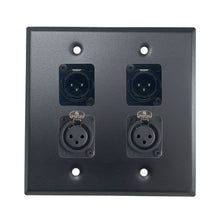 PROCRAFT DPL-4X-VAR 2 Gang Stainless Pro Audio Installation Wall Plate Loaded, Made in the USA