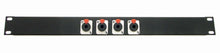 PROCRAFT AFP1UFT-4X-BK 1U 4CH Feed-Thru Rack Panel - Configurable w/ 4 Options