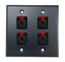 PROCRAFT DPL-4X-VAR 2 Gang Stainless Pro Audio Installation Wall Plate Loaded, Made in the USA