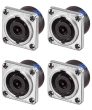 4 NEUTRIK NL8MPRXX SPEAKON 8-POLE Panel Mount Speaker Connector - Nickel