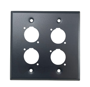 PROCRAFT DPL-4X-VAR 2 Gang Stainless Pro Audio Installation Wall Plate Loaded, Made in the USA