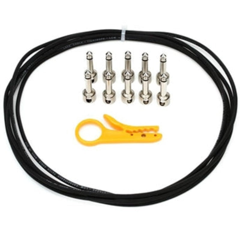 LAVA CABLES LCTRKTB Tightrope DIY High End Pedalboard Cable Kit - 10 foot - Black / Solderless Connections