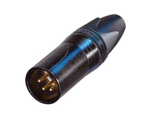 NEUTRIK NC4MXX-B 4-Pin XLR Male Cable Mount Connector - Black w/ Gold Pins