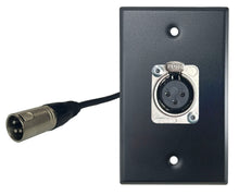 PROCRAFT Stainless Pro Audio Installation Wall Plate Loaded w/ Pigtail Pass thru Cable Made in the USA