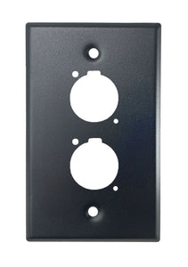 Black PROCRAFT SPL-2X-BK-VAR 1 Gang Stainless Pro Audio Installation Wall Plate Loaded, Made in the USA