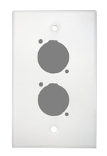White PROCRAFT SPL-2X-WH-VAR 1 Gang Stainless Pro Audio Installation Wall Plate Loaded, Made in the USA