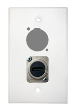 White PROCRAFT SPL-2X-WH-VAR 1 Gang Stainless Pro Audio Installation Wall Plate Loaded, Made in the USA