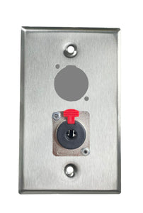 Stainless PROCRAFT SPL-2X-ST-VAR 1 Gang Stainless Pro Audio Installation Wall Plate Loaded, Made in the USA