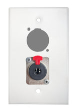 White PROCRAFT SPL-2X-WH-VAR 1 Gang Stainless Pro Audio Installation Wall Plate Loaded, Made in the USA
