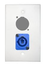 White PROCRAFT SPL-2X-WH-VAR 1 Gang Stainless Pro Audio Installation Wall Plate Loaded, Made in the USA