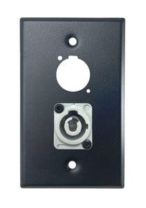 Black PROCRAFT SPL-2X-BK-VAR 1 Gang Stainless Pro Audio Installation Wall Plate Loaded, Made in the USA