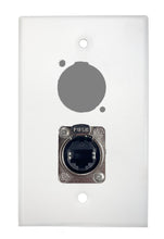 White PROCRAFT SPL-2X-WH-VAR 1 Gang Stainless Pro Audio Installation Wall Plate Loaded, Made in the USA