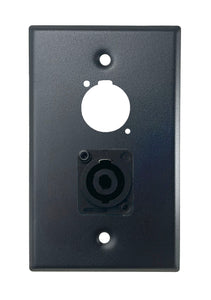 Black PROCRAFT SPL-2X-BK-VAR 1 Gang Stainless Pro Audio Installation Wall Plate Loaded, Made in the USA
