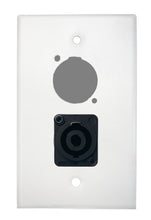 White PROCRAFT SPL-2X-WH-VAR 1 Gang Stainless Pro Audio Installation Wall Plate Loaded, Made in the USA