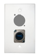 White PROCRAFT SPL-2X-WH-VAR 1 Gang Stainless Pro Audio Installation Wall Plate Loaded, Made in the USA