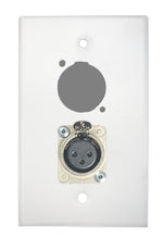 White PROCRAFT SPL-2X-WH-VAR 1 Gang Stainless Pro Audio Installation Wall Plate Loaded, Made in the USA