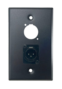 Black PROCRAFT SPL-2X-BK-VAR 1 Gang Stainless Pro Audio Installation Wall Plate Loaded, Made in the USA