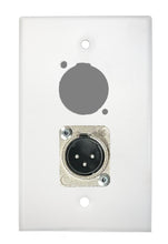 White PROCRAFT SPL-2X-WH-VAR 1 Gang Stainless Pro Audio Installation Wall Plate Loaded, Made in the USA