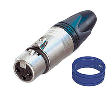 NEUTRIK NC3MXX or NC3FXX 3 Pole XLR Cable Connector with Color ID Rings