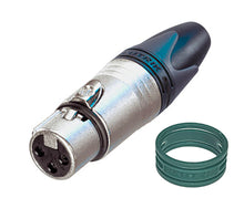 NEUTRIK NC3MXX or NC3FXX 3 Pole XLR Cable Connector with Color ID Rings