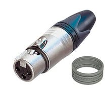 NEUTRIK NC3MXX or NC3FXX 3 Pole XLR Cable Connector with Color ID Rings