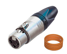 NEUTRIK NC3MXX or NC3FXX 3 Pole XLR Cable Connector with Color ID Rings