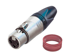NEUTRIK NC3MXX or NC3FXX 3 Pole XLR Cable Connector with Color ID Rings