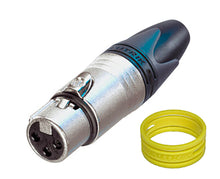 NEUTRIK NC3MXX or NC3FXX 3 Pole XLR Cable Connector with Color ID Rings