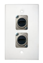 White PROCRAFT SPL-2X-WH-VAR 1 Gang Stainless Pro Audio Installation Wall Plate Loaded, Made in the USA