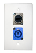 White PROCRAFT SPL-2X-WH-VAR 1 Gang Stainless Pro Audio Installation Wall Plate Loaded, Made in the USA