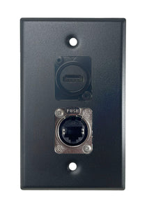 Black PROCRAFT SPL-2X-BK-VAR 1 Gang Stainless Pro Audio Installation Wall Plate Loaded, Made in the USA