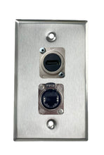 Stainless PROCRAFT SPL-2X-ST-VAR 1 Gang Stainless Pro Audio Installation Wall Plate Loaded, Made in the USA