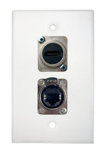 White PROCRAFT SPL-2X-WH-VAR 1 Gang Stainless Pro Audio Installation Wall Plate Loaded, Made in the USA