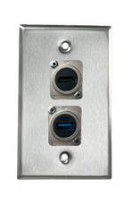 Stainless PROCRAFT SPL-2X-ST-VAR 1 Gang Stainless Pro Audio Installation Wall Plate Loaded, Made in the USA