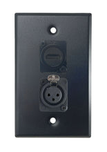 Black PROCRAFT SPL-2X-BK-VAR 1 Gang Stainless Pro Audio Installation Wall Plate Loaded, Made in the USA