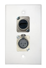White PROCRAFT SPL-2X-WH-VAR 1 Gang Stainless Pro Audio Installation Wall Plate Loaded, Made in the USA