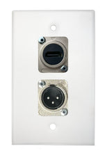 White PROCRAFT SPL-2X-WH-VAR 1 Gang Stainless Pro Audio Installation Wall Plate Loaded, Made in the USA