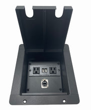 PROCRAFT MINI 2 HOLE LID FEED-THRU RECESSED Stage Pocket/Floor Box w/ 1) WIRED AC 1) RJ45