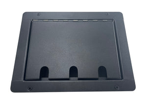 PROCRAFT LARGE 3 HOLE LID FEED-THRU RECESSED Stage Pocket/Floor Box w/1) WIRED AC 4)XF 1)XM 1)RJ